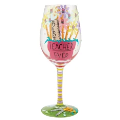 Flash Sale Enesco Gift Best Teacher Ever Wine Glass