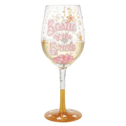 Cheap Enesco Gift Bestie of the Bride Wine Glass