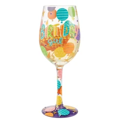 Clearance Enesco Gift Birthday Girl Wine Glass