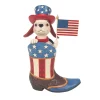 Sale Enesco Gift Boot with Dog Holding Flag Fig