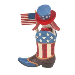 Sale Enesco Gift Boot with Dog Holding Flag Fig