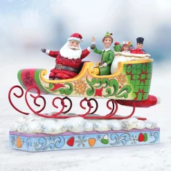 Shop Enesco Gift Buddy Elf with Santa in Sleigh