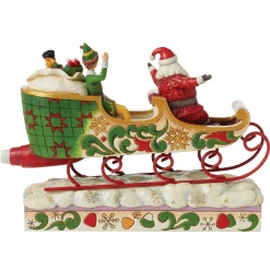 Shop Enesco Gift Buddy Elf with Santa in Sleigh