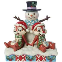 Outlet Enesco Gift Chip and Dale with Snowman
