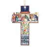 Hot Enesco Gift Cross Nativity Scene Ornament