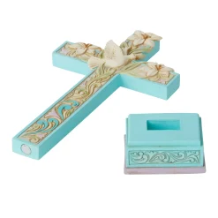 Best Enesco Gift Cross with Lilies and Dove