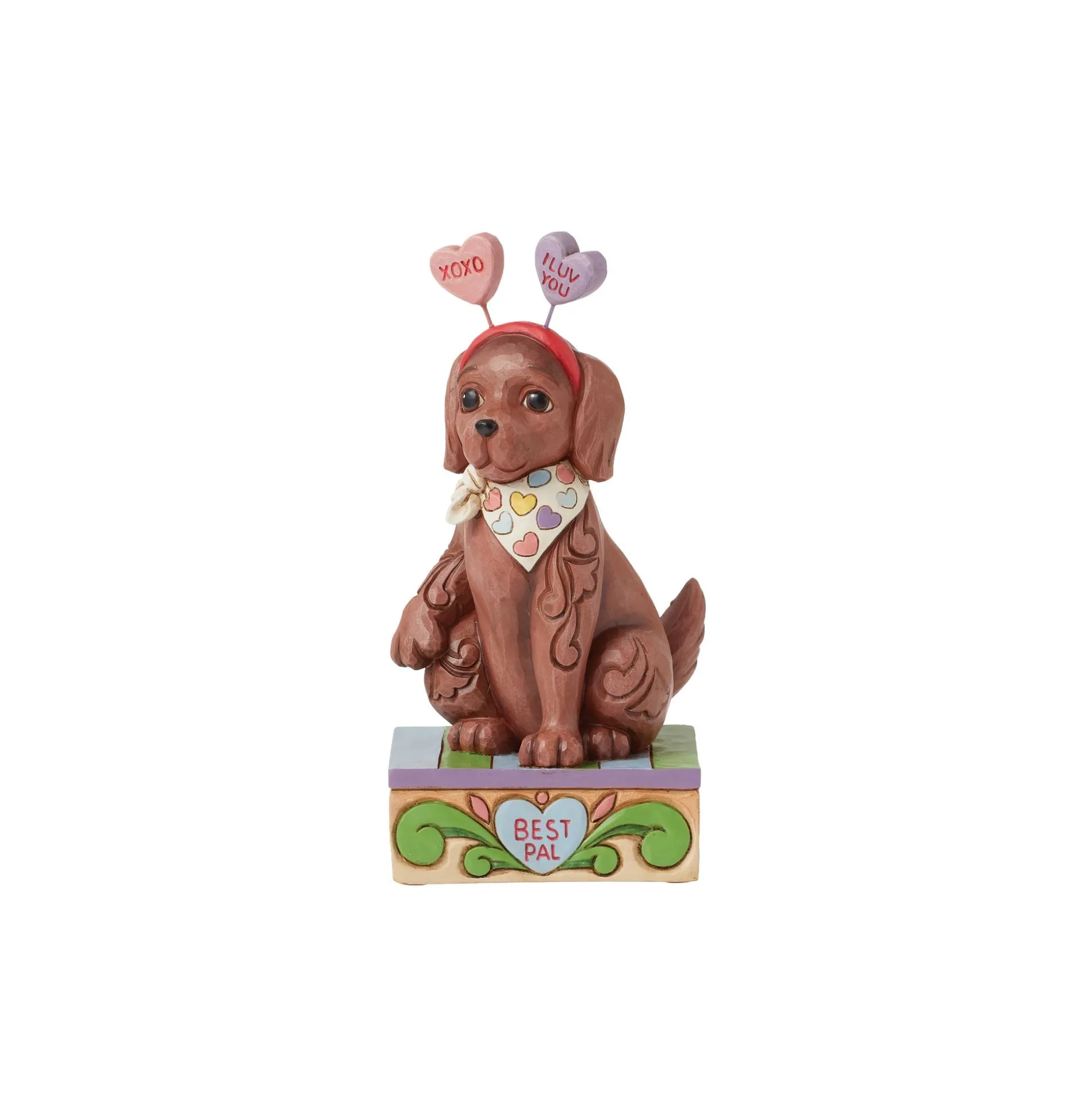 Online Enesco Gift Cute Dog with Message Hearts