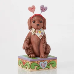 Online Enesco Gift Cute Dog with Message Hearts