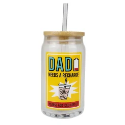 Store Enesco Gift Dad Latte Glass with Lid