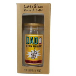 Store Enesco Gift Dad Latte Glass with Lid