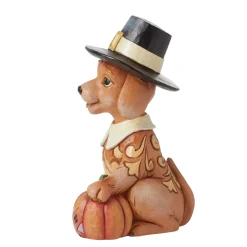 Outlet Enesco Gift Dog with Pilgrim Hat Figurine