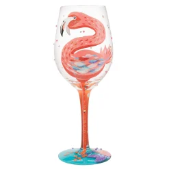 Fashion Enesco Gift Fabulous Flamingos Wine Glass
