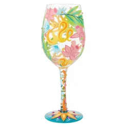 Online Enesco Gift Fashion Florals Wine Glass