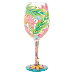 Online Enesco Gift Fashion Florals Wine Glass