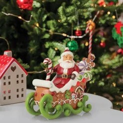 Clearance Enesco Gift Gingerbread Santa LED Fig