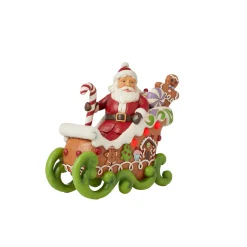 Clearance Enesco Gift Gingerbread Santa LED Fig