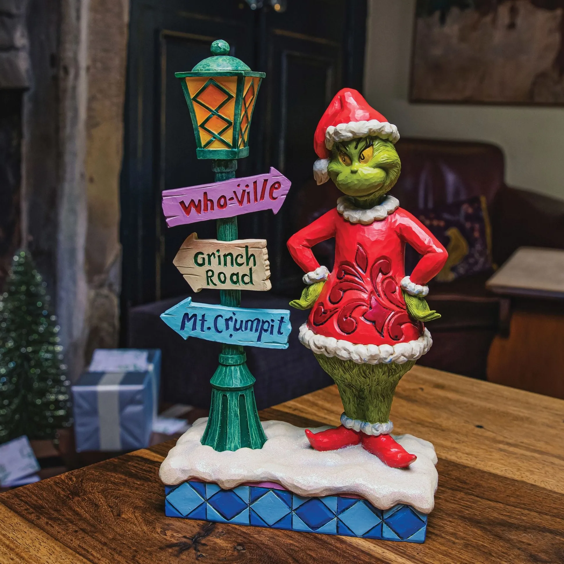 Clearance Enesco Gift Grinch by Lit Lamppost