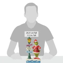Clearance Enesco Gift Grinch by Lit Lamppost