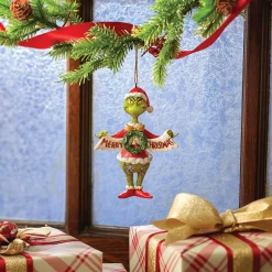Clearance Enesco Gift Grinch Holding Banner