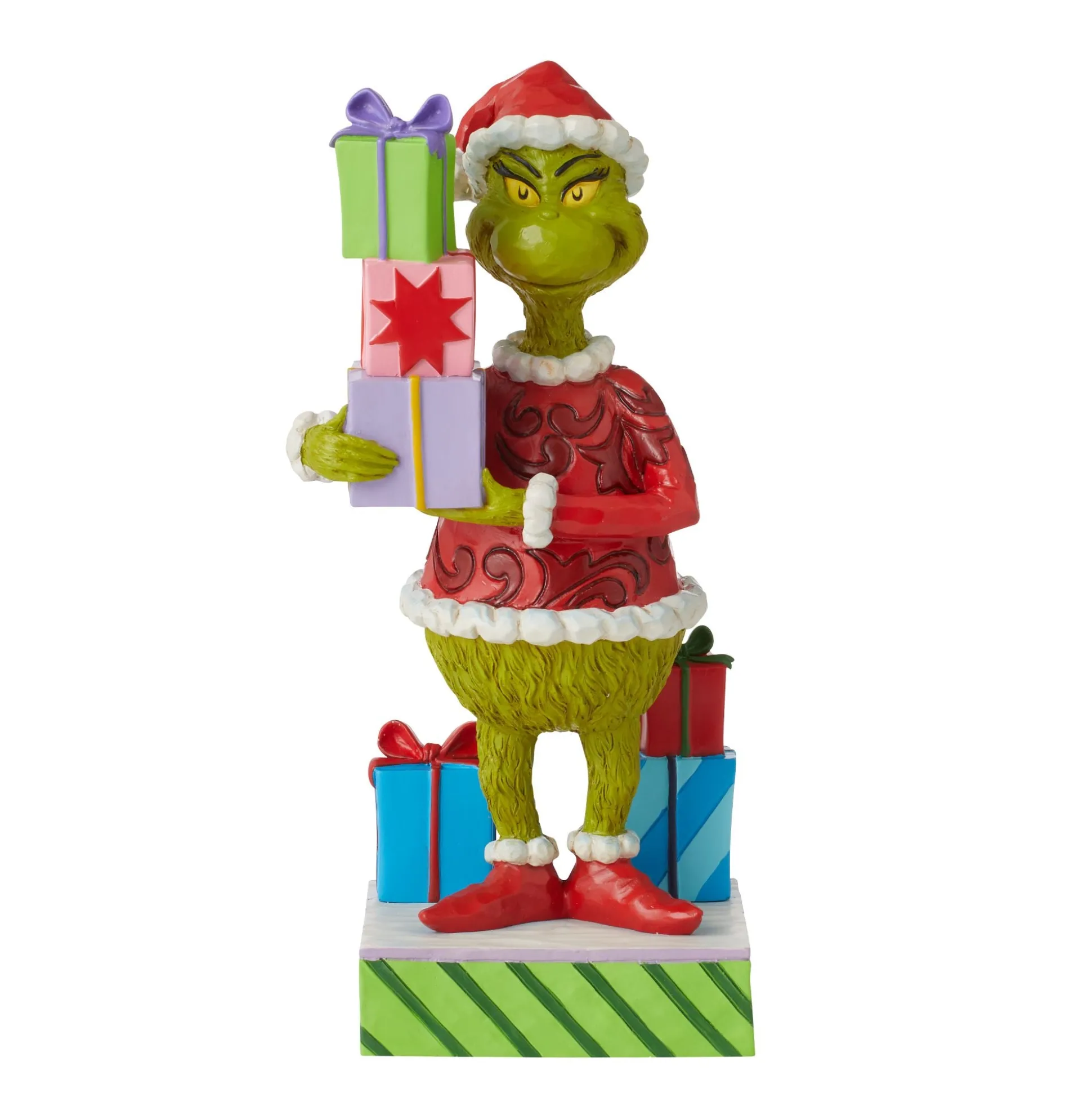 Shop Enesco Gift Grinch Holding Presents