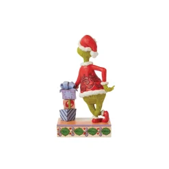 Store Enesco Gift Grinch Leaning on Gifts