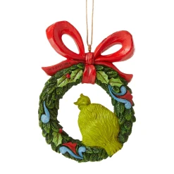 Hot Enesco Gift Grinch Peeking Thru Wreath Orn