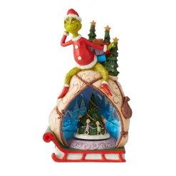 Store Enesco Gift Grinch w/Lited Rotatable Scene