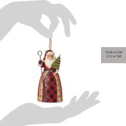 Best Sale Enesco Gift Highland Glen Santa Staff Orn