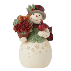 Outlet Enesco Gift Highland Glen Snowman Bskt Fig