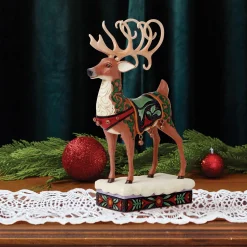 New Enesco Gift Holiday Manor Reindeer Fig