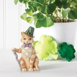 Sale Enesco Gift Irish Tabby Cat Figurine