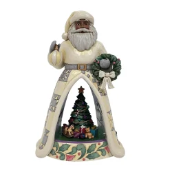 Clearance Enesco Gift LED Santa Open Scene with Anim