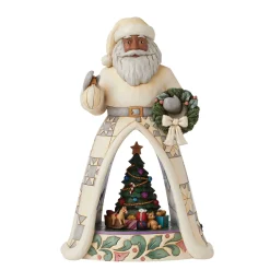Clearance Enesco Gift LED Santa Open Scene with Anim