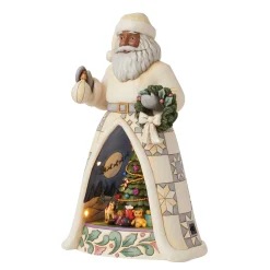 Clearance Enesco Gift LED Santa Open Scene with Anim
