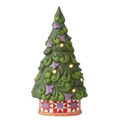 Fashion Enesco Gift LED Tree Star Pattern Base