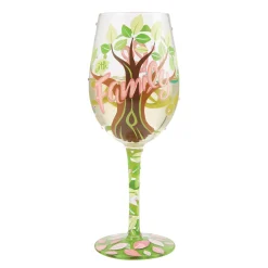 Clearance Enesco Gift Life With Family Wine Glass