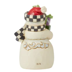 Clearance Enesco Gift Mini Snowman withCheckered Hat