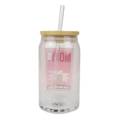 Clearance Enesco Gift Mom Latte Glass with Lid