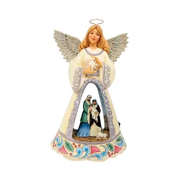 Cheap Enesco Gift Nativity Angel LED Open Scene