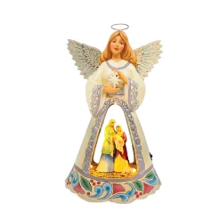 Cheap Enesco Gift Nativity Angel LED Open Scene