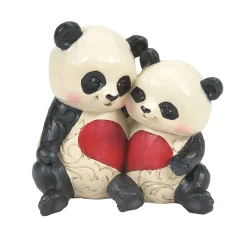 Best Enesco Gift Panda Couple With Heart Fig