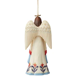 Hot Enesco Gift Patriotic Angel Folded FlagOrn