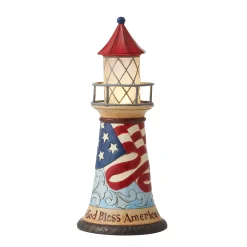 Online Enesco Gift Patriotic LED Lighthouse