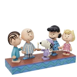 New Enesco Gift Peanuts gang in Christmas PJ's