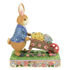 Best Sale Enesco Gift Peter Rabbit with Wheelbarrow