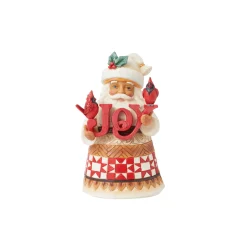 Fashion Enesco Gift Pint Santa with JOY Sign Fig