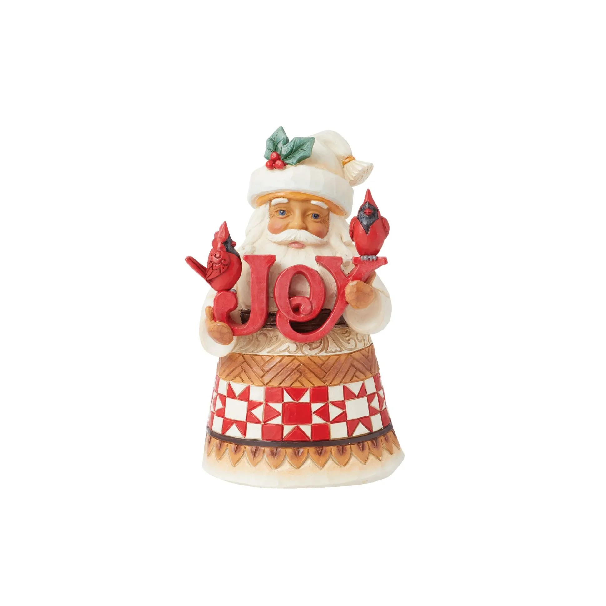 Fashion Enesco Gift Pint Santa with JOY Sign Fig
