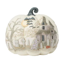 Best Enesco Gift Pumpkin with Bats Flying Fig