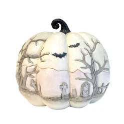 Best Enesco Gift Pumpkin with Bats Flying Fig