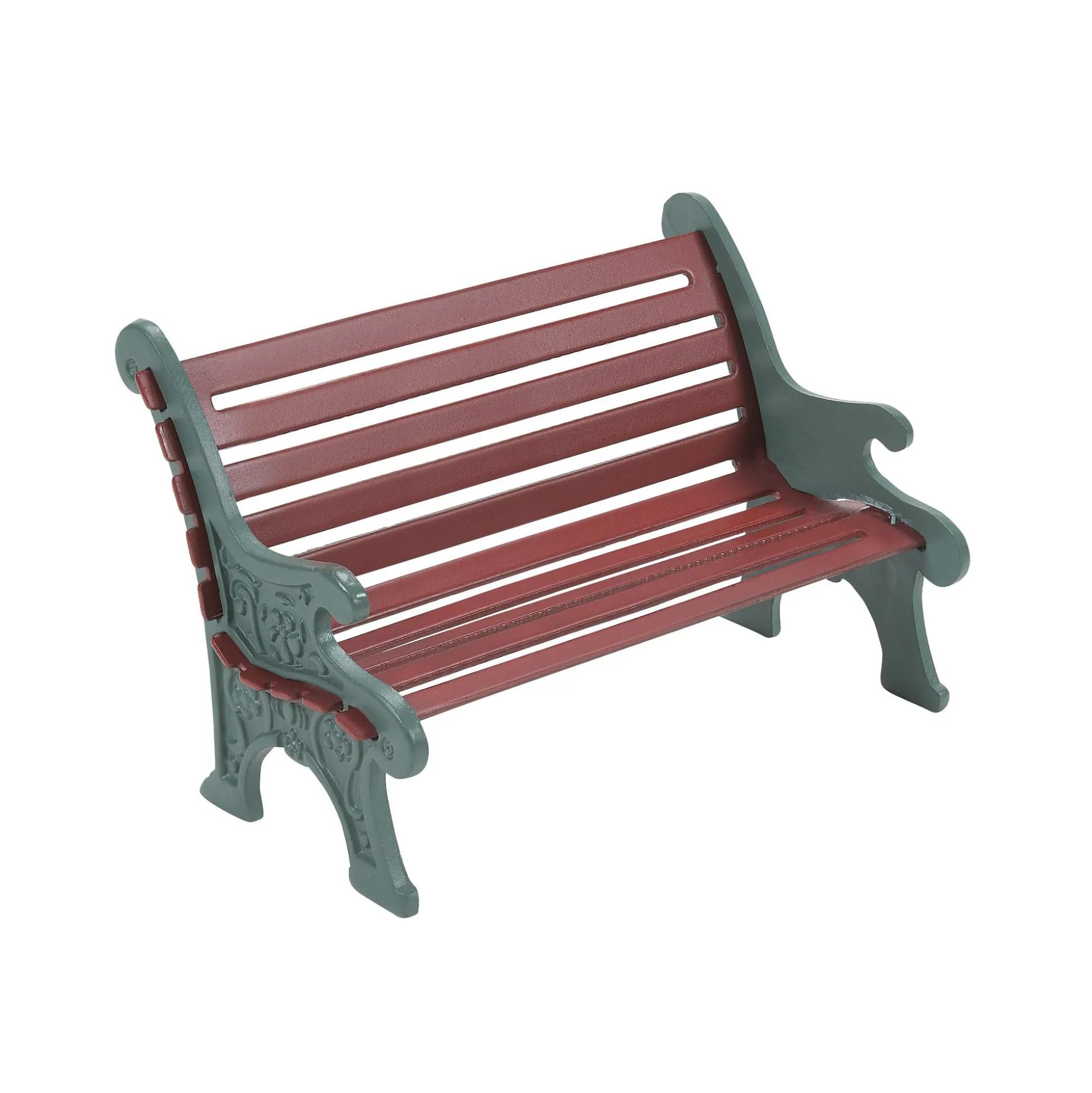 Discount Department 56 Red Wrought Iron Park Bench
